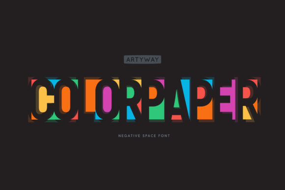 Explore the Artistic Potential of Color Paper Display Font