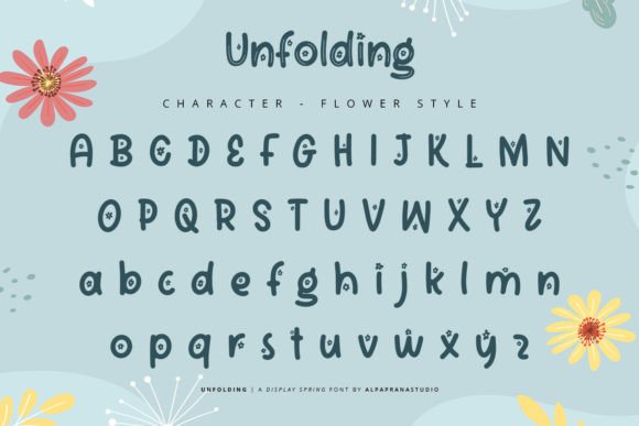 Unfolding: A Modern Decorative Font for Creative Projects